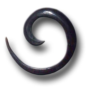 001 Tribal Ear Gauge Pair Carved Earrings Piercing Handmade Horn Hook Organic Stretch