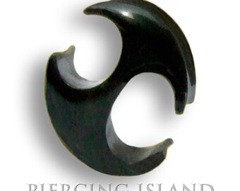 199 Buffalo Horn tunnels Ear Gauges Pair Carved Earrings Piercings Handmade Organic  plugs spirals