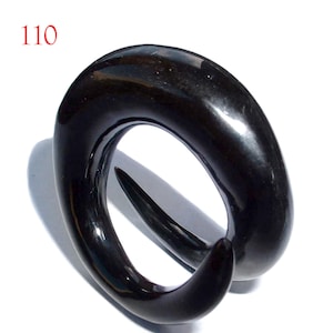 110 One pair of organic buffalo horn gauge earrings unique handmade swirls spirals tapers