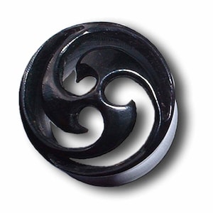 061 Buffalo Horn tunnels Ear Gauges Pair Carved Earrings Piercings Handmade Organic  plugs spirals