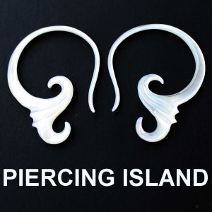 290 mother of pearl spiral earrings gauges piercings one pair