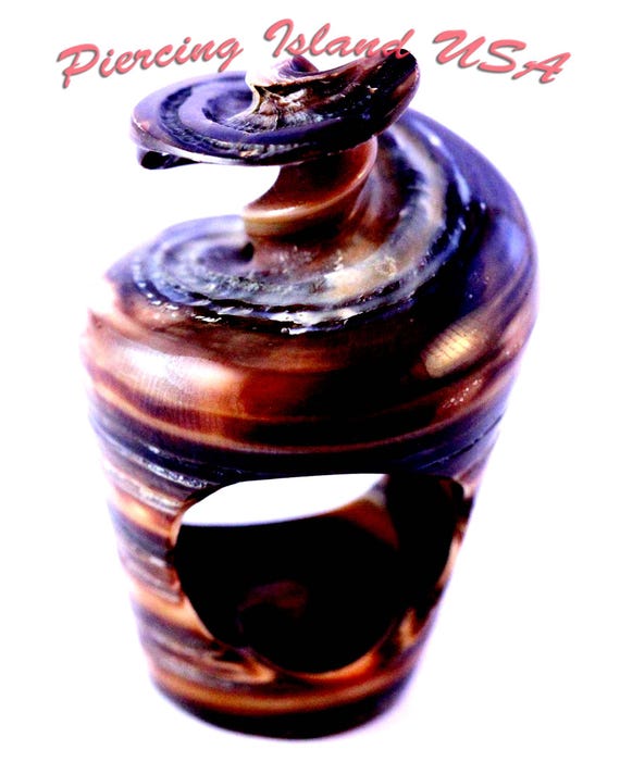 ARJ-45 shell ring, whole shell ring, hand made, p… - image 1