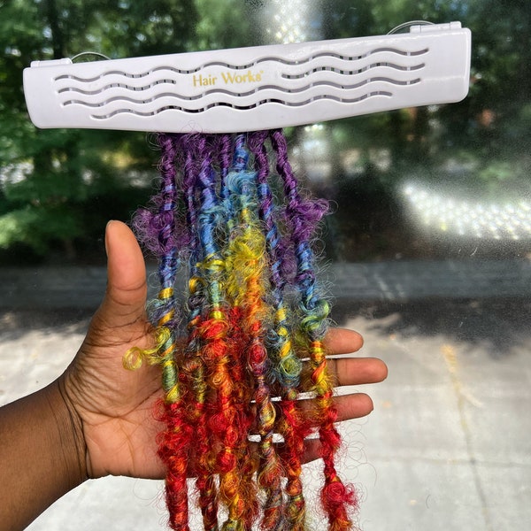 Rainbow 100% Handmade pre-looped Crochet locs