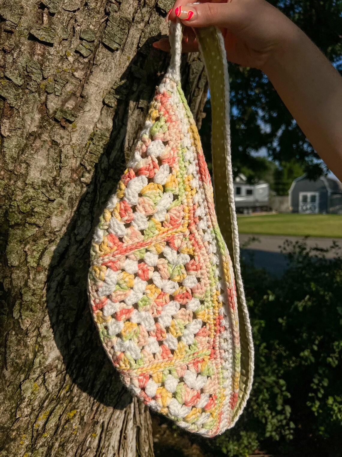 Handmade Crochet Granny Square Crossbody Bag Fanny Pack With - Etsy