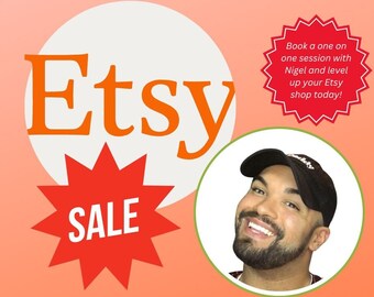 1:1 Coaching and Shop review with Nigel! Content creator coaching Etsy sales Etsy coaching services