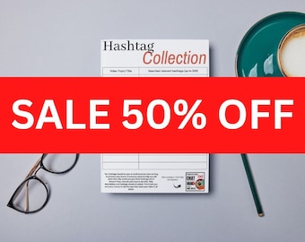 Crisp white hashtag collection tool | Content Creator Gear | YouTube | Social Media Influencer | Full-time content creator