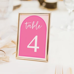 pink arch bridal shower decoration pink arch table numbers arch table numbers template