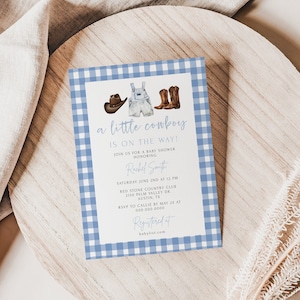 Cowboy Baby Shower Little Cowboy On the Way Little Cowboy Baby Shower Invitation Template Baby Shower Western Baby Shower