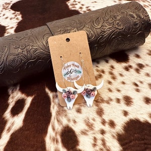 Alvarado Cow Skull Earrings