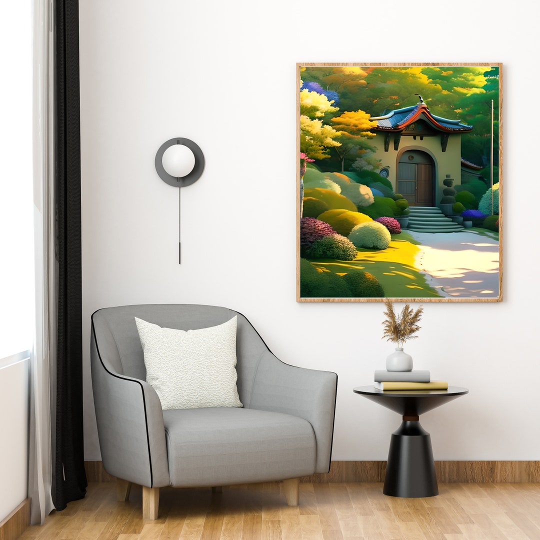 Ghibli Background Painting, Studio Ghibli Art Print, Ghibli Wall Art