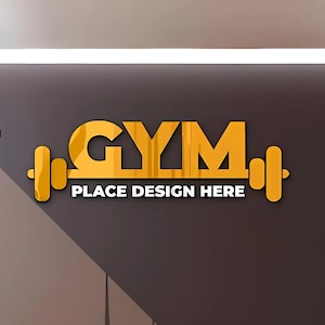 Custom 3D Metal Gym Sign, Laser Cut Metal Business Name Sign, Storefront Sign, Advertising Sign , Company Custom Sign, Business Logo Sign