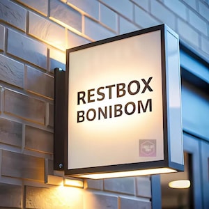 Letrero de caja de luz personalizado, señalización personalizada para salones y cafeterías / Letrero comercial de caja de luz / Letrero iluminado para frente de tienda, Letrero para exteriores
