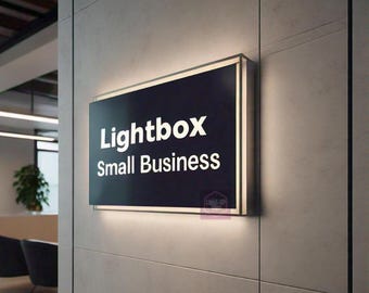 Store Front Business Light Box Signage, Custom Business Logo Sign | Light Box Business Sign, Frontlit Acrylic Sign, Custom Light Box