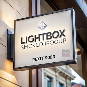 Custom Light box Sign, Customized Signage for Salon & Coffee Shop | Light Box Business Sign | Illuminated Store Front Sign, Outdoor Sign