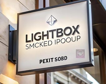 Custom Light box Sign, Customized Signage for Salon & Coffee Shop | Light Box Business Sign | Illuminated Store Front Sign, Outdoor Sign