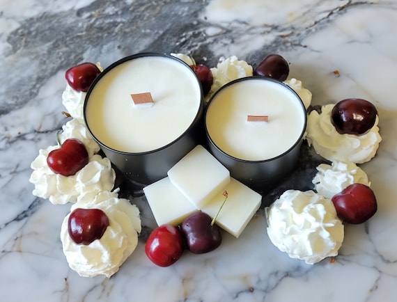 Cherry Vanilla Hand-Poured Organic Soy Candle and Wax Melts