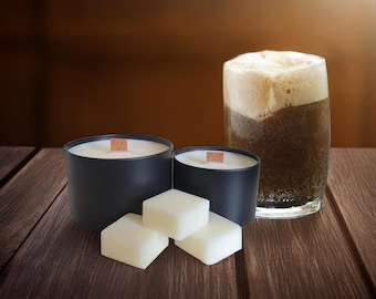Root Beer Float Handgegossene Bio-Sojakerze und Wachsmelts