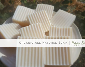 Lard Soap for Sensitive Skin: Handcrafted, Natural, Rich Lather, 6 Bars