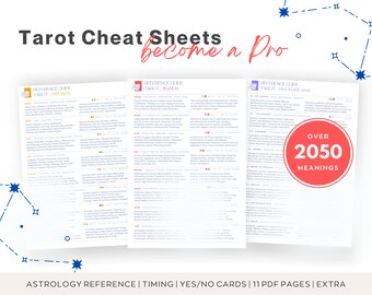 Tarot Cheat Sheet, Tarot Reference Guide,  Tarot Astrology Correspondences, Tarot Yes/no, Tarot Timing, Tarot Zodiac Sign, Destiny Matrix