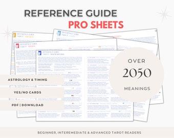 Tarot Cheat Sheet, Tarot Reference Guide, Tarot Astrology Correspondences, Tarot Yes/no, Tarot Timing, Tarot Zodiac Sign, Tarot Card Guide,