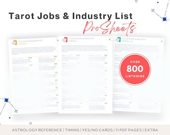 Tarot Cheat Sheet Career, Jobs & Careers Tarot Reference, Destiny Matrix, Career Tarot Guide, Tarot Cheat sheet, Tarot Reference Guide
