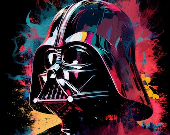 Darth Vader Digital Print : Join the Dark Side with Pop Art!