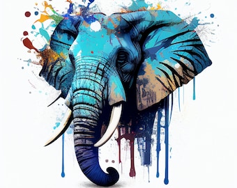 Elephant Pop Art Digital Print : Trunk-tastic Style