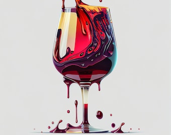 Impressão digital de taça de vinho: as coisas boas da vida!