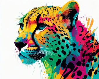 Race to the Finish with a Pop Art Cheetah Digital Print