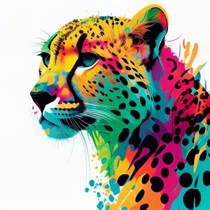 Race to the Finish with a Pop Art Cheetah Digital Print