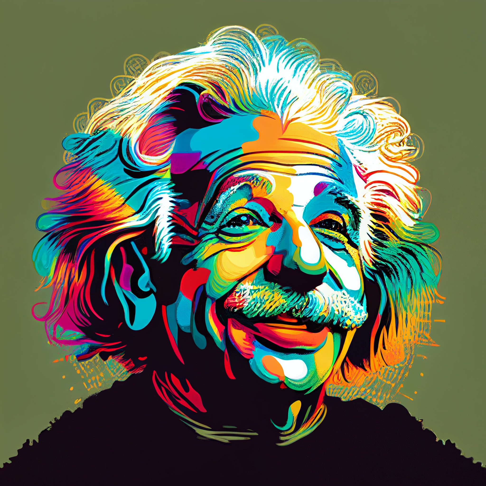 Genius Meets Digital Pop Art Albert Einstein Print Poster Etsy