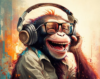 Impressão de macaco em acrílico: adicione um toque de capricho ao seu espaço!