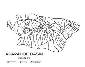Arapahoe Basin Ski Map