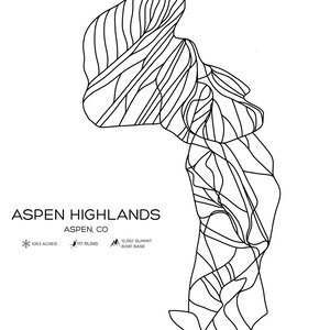 Mapa de esquí de Aspen Highlands