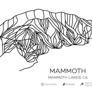 Mapa de esquí de Mammoth Mountain