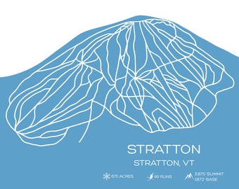 Stratton Ski Loipe Karte mit Farbe