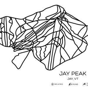 Mapa de esquí de Jay Peak
