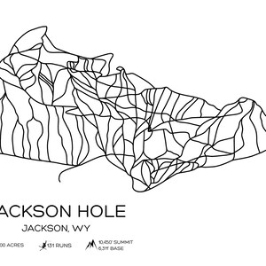 Carte des pistes de ski de Jackson Hole