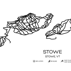 Mapa de esquí de Stowe Resort