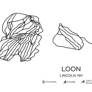 Mapa de esquí de Loon Mountain