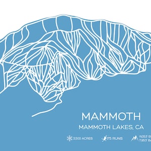 Mapa de esquí de Mammoth Mountain con color