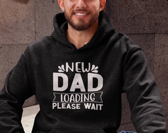 Nuevo papá cargando por favor espere sudadera con capucha, sudadera con capucha de papá, regalo del nuevo padre, día del padre, nuevo padre, regalo para el marido, sudadera con capucha de papá divertido