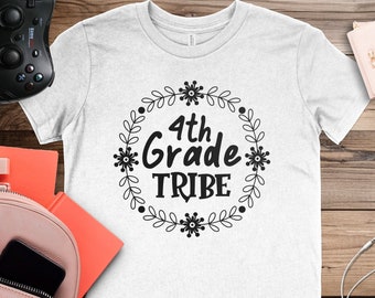 4th Grade Tribe T-shirt, First Day Of School, Back To School, Gift For Student, Pre School Kids Shirt, Teacher Gift