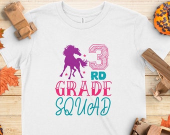 3rd Grade Squad T-shirt, First Day Of School, Back To School, Gift For Student, Pre School Kids Shirt, Teacher Gift