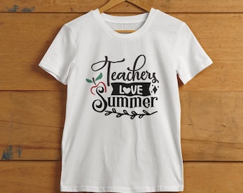 Leraren houden van zomer shirt, leraar shirt, nieuwe leraar, leraar leven shirt, leraar cadeau, leraar waardering, leuke leraar T-shirt