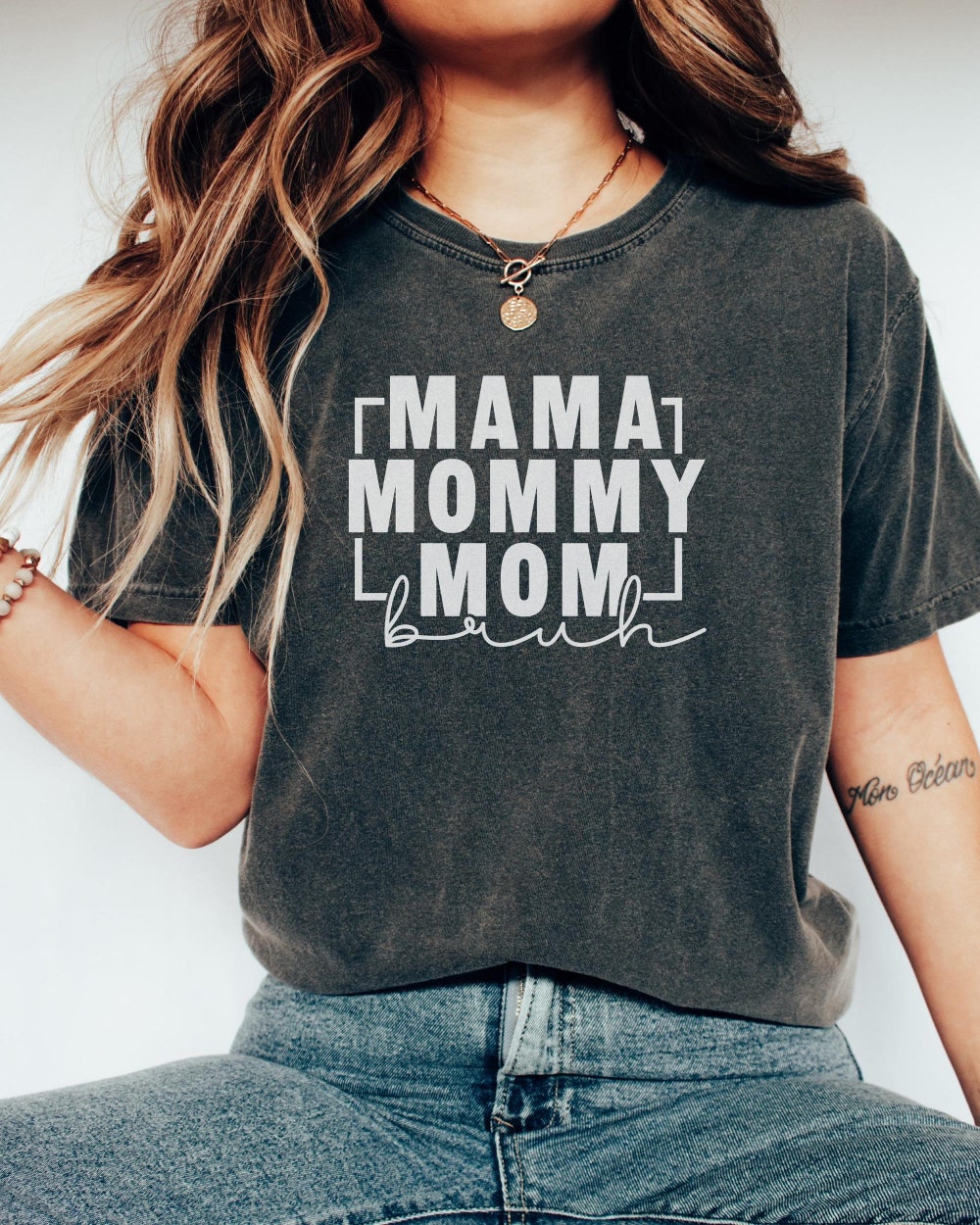 Snorider Design Mama Mommy Mom Bruh Shirt, Comfort Colors Mother'S Day Shirt, Gift For Mom, Mother'S Day, Mother'S Day Sweatshirt