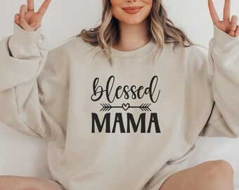 Blessed Mama Shirt, Comfort Colors Mother's Day Shirt, Gift for Mom, Mother's Day, Gift for Mother's Day Sudadera