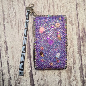 Cartera con pedrería / billetera / monedero con pedrería