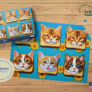 Cat Breading Art, Jigsaw Puzzle, Meme Art, Meme Cat Painting, Funny Cat Meme, Meme Cats, Sad Cat Meme, Cat Memes, Meme Cat, Cat Meme Art,