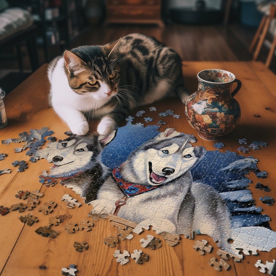 Siberian Husky Jigsaw Puzzle, Puzzles for Adults, Adult Puzzle